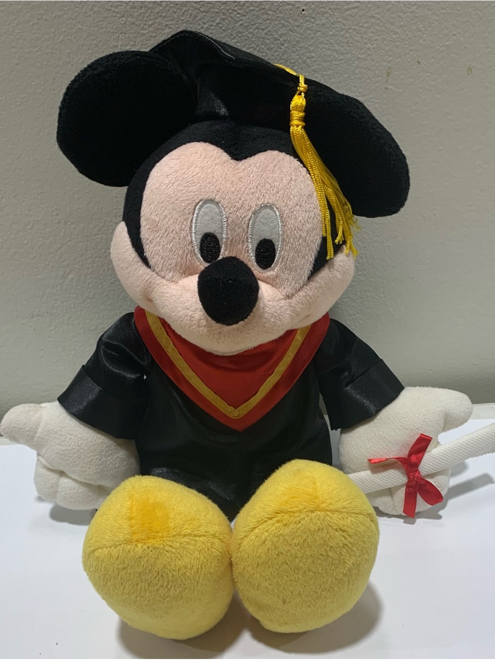 Disney Mickey Mouse 14” Graduation Plush - gently used like new